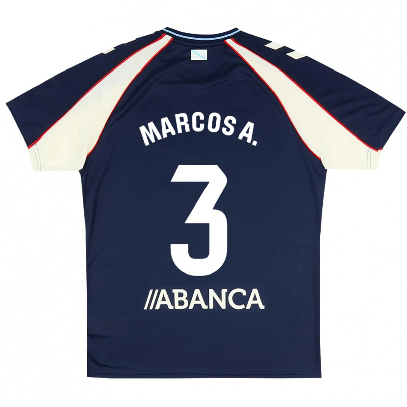 Danxen Enfant Maillot Marcos Alonso #3 Bleu Royal Rouge Blanc Tenues Extérieur 2026/27 T-Shirt