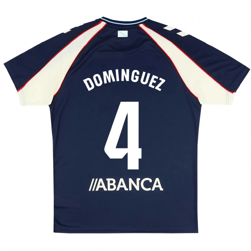 Danxen Enfant Maillot Javi Domínguez #4 Bleu Royal Rouge Blanc Tenues Extérieur 2026/27 T-Shirt