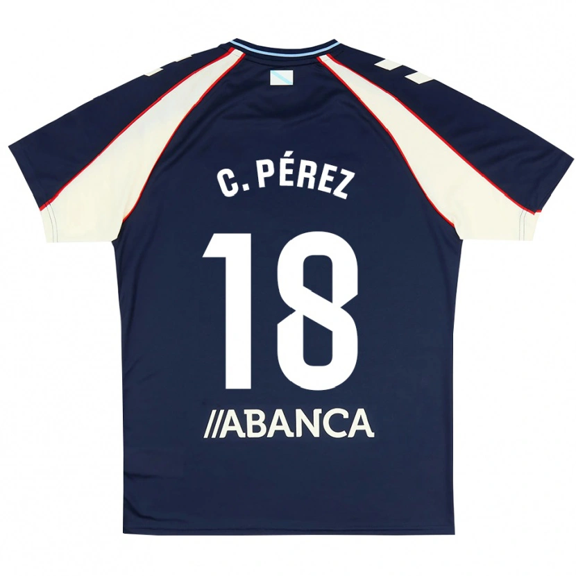 Danxen Enfant Maillot Carles Pérez #18 Bleu Royal Rouge Blanc Tenues Extérieur 2026/27 T-Shirt