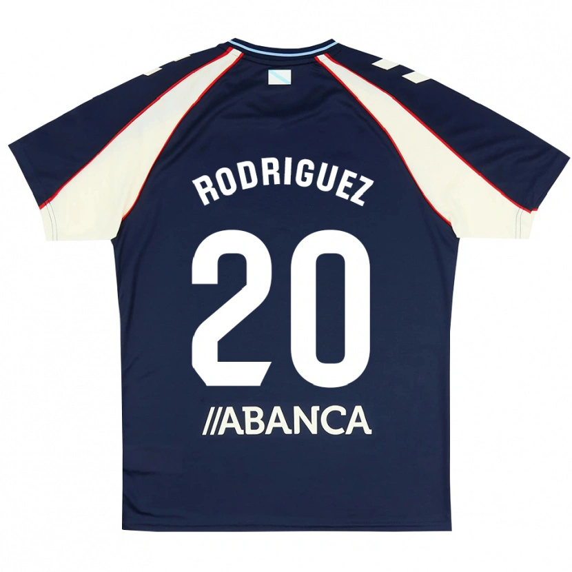Danxen Enfant Maillot Javi Rodríguez #20 Bleu Royal Rouge Blanc Tenues Extérieur 2026/27 T-Shirt