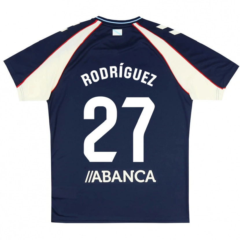 Danxen Enfant Maillot Noah Rodríguez #27 Bleu Royal Rouge Blanc Tenues Extérieur 2026/27 T-Shirt