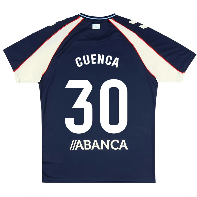 Danxen Enfant Maillot Hugo Cuenca #30 Bleu Royal Rouge Blanc Tenues Extérieur 2026/27 T-Shirt
