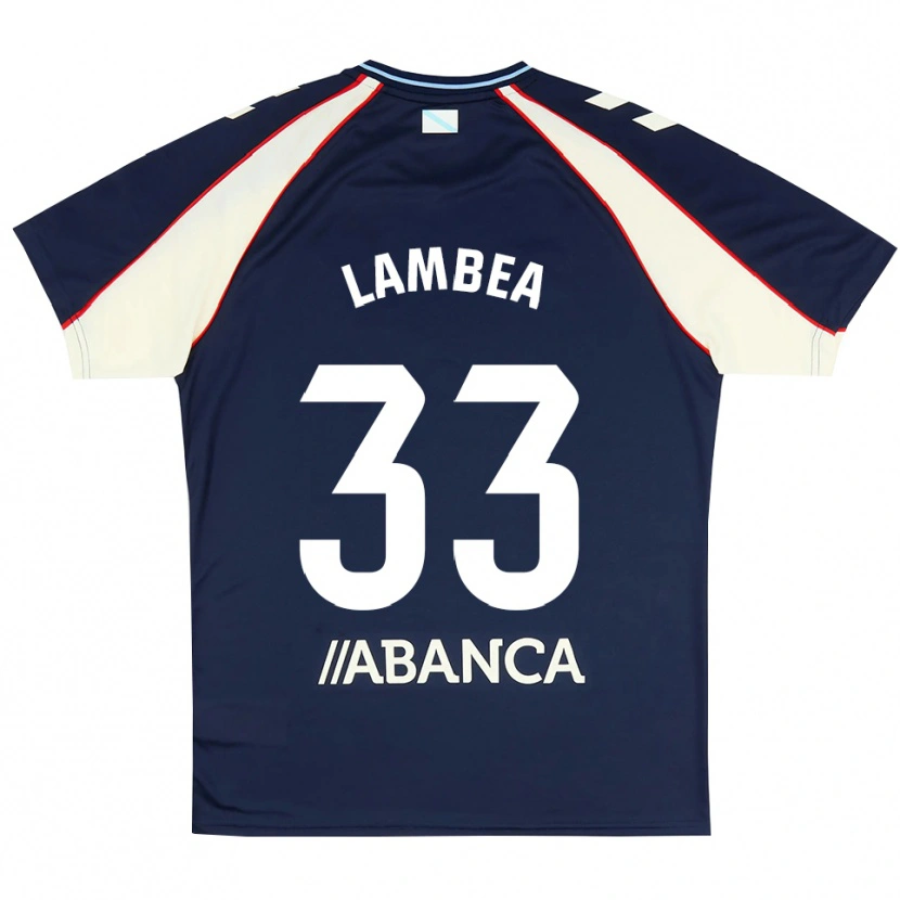 Danxen Enfant Maillot Jorge Lambea #33 Bleu Royal Rouge Blanc Tenues Extérieur 2026/27 T-Shirt