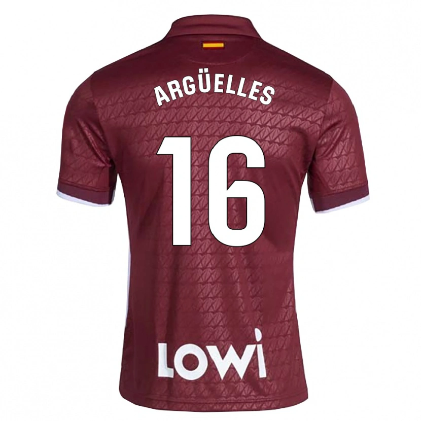 Danxen Enfant Maillot David Argüelles #16 Rouge Foncé Blanc Tenues Extérieur 2026/27 T-Shirt