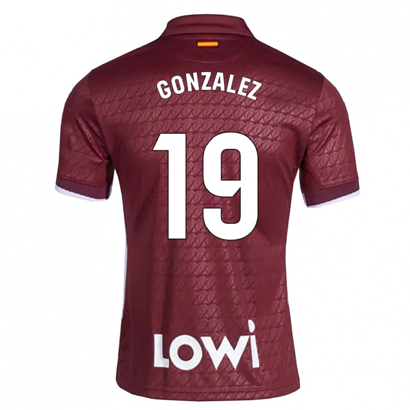 Danxen Enfant Maillot Peter Gonzalez #19 Rouge Foncé Blanc Tenues Extérieur 2026/27 T-Shirt