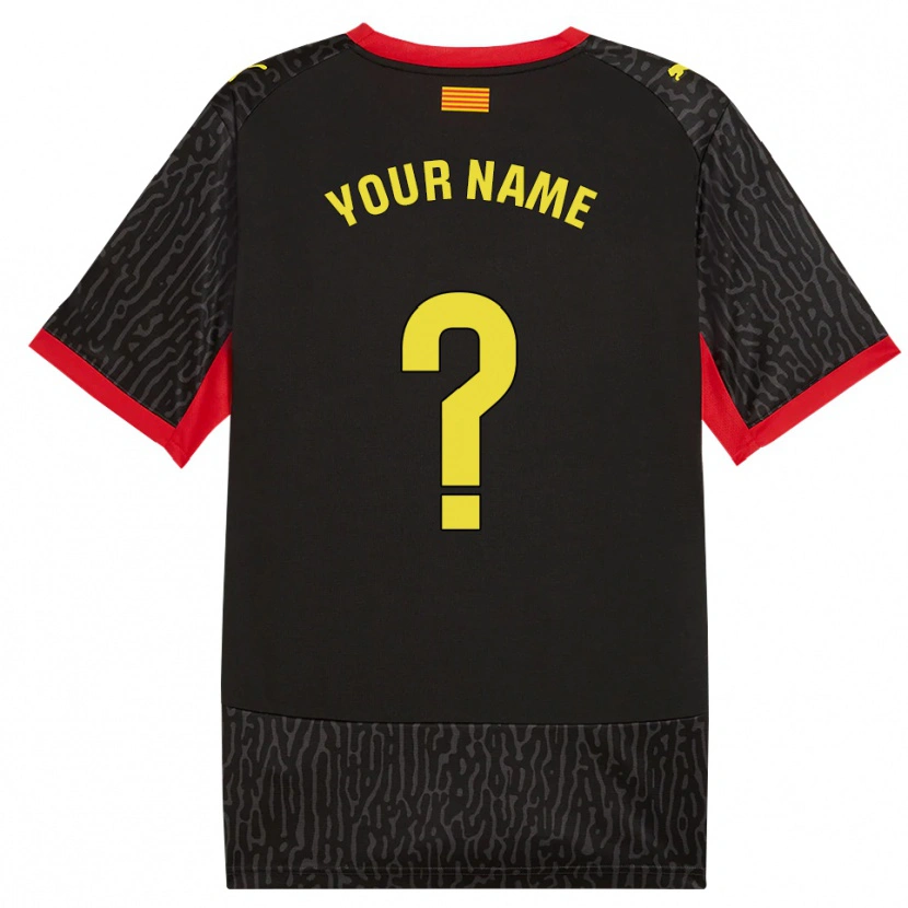 Danxen Enfant Maillot Votre Nom #0 Noir Jaune Rouge Tenues Extérieur 2026/27 T-Shirt