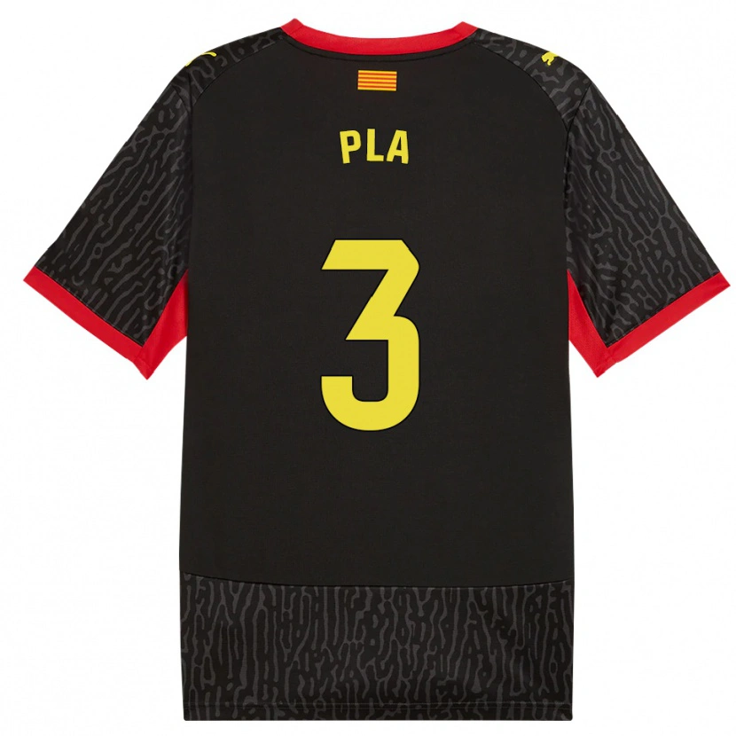 Danxen Enfant Maillot Marta Pla #3 Noir Jaune Rouge Tenues Extérieur 2026/27 T-Shirt