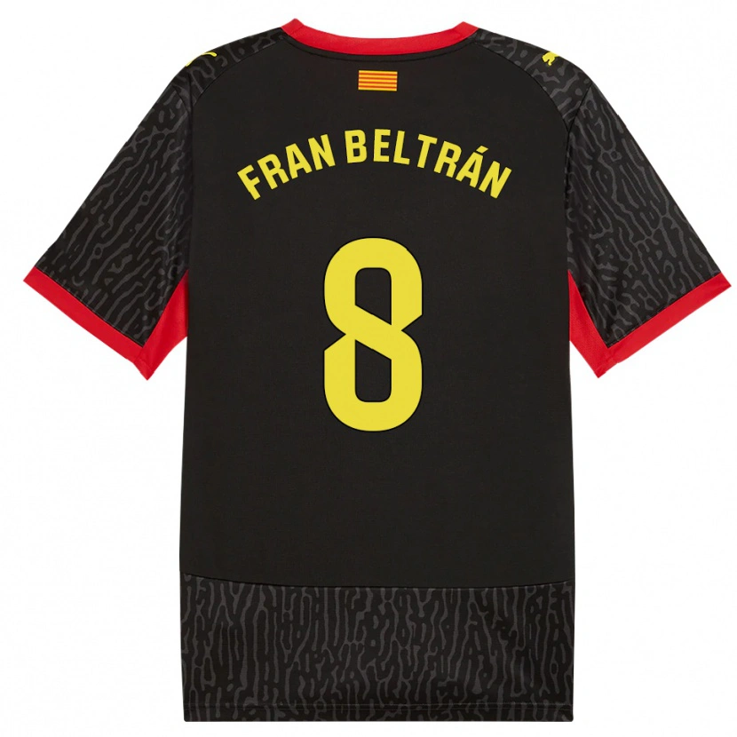 Danxen Enfant Maillot Fran Beltrán #8 Noir Jaune Rouge Tenues Extérieur 2026/27 T-Shirt