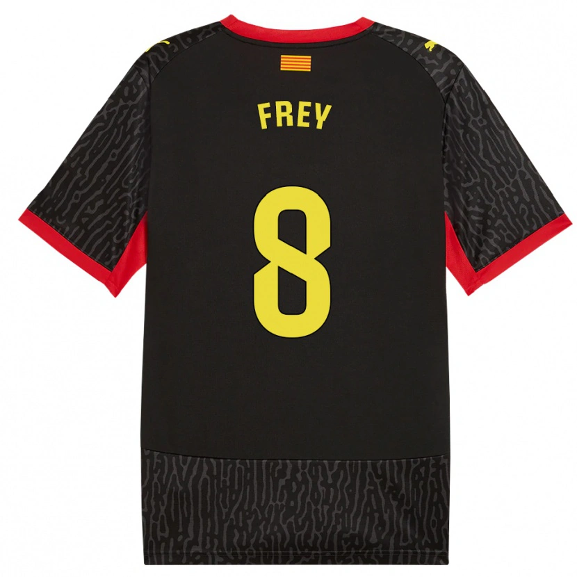 Danxen Enfant Maillot Darío Frey #8 Noir Jaune Rouge Tenues Extérieur 2026/27 T-Shirt