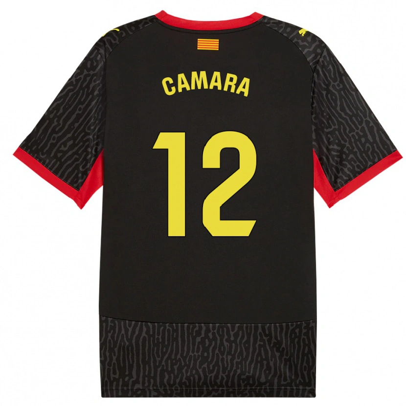 Danxen Enfant Maillot Dawda Camara #12 Noir Jaune Rouge Tenues Extérieur 2026/27 T-Shirt