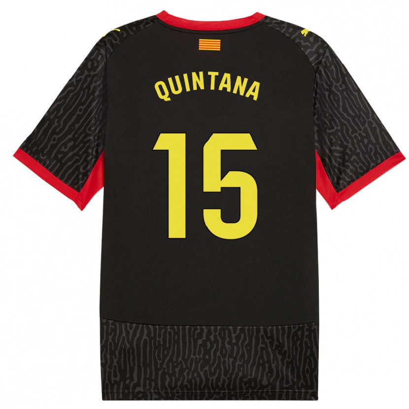 Danxen Enfant Maillot Amru Quintana #15 Noir Jaune Rouge Tenues Extérieur 2026/27 T-Shirt