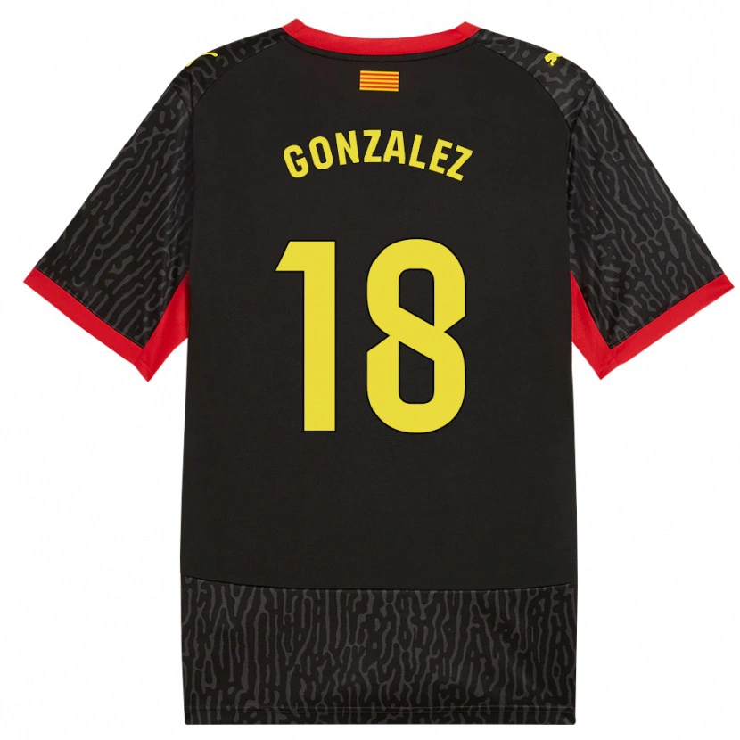 Danxen Enfant Maillot Gerard Gonzalez #18 Noir Jaune Rouge Tenues Extérieur 2026/27 T-Shirt