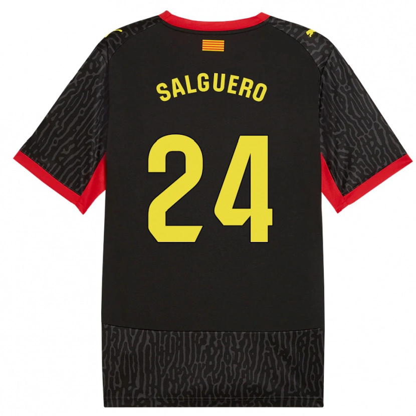 Danxen Enfant Maillot Antonio Salguero #24 Noir Jaune Rouge Tenues Extérieur 2026/27 T-Shirt