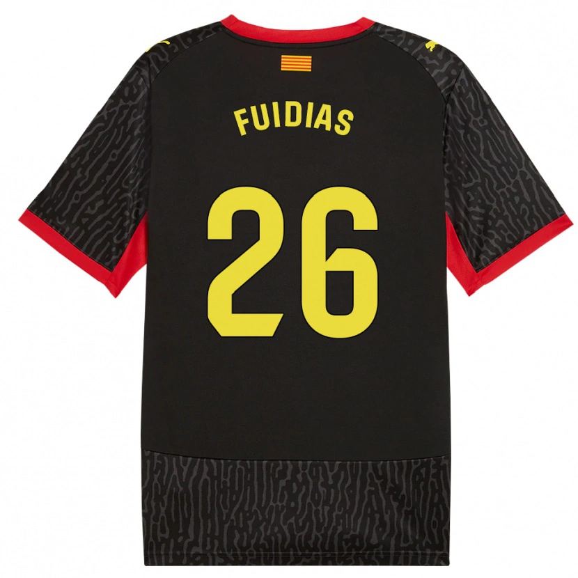 Danxen Enfant Maillot Toni Fuidias #26 Noir Jaune Rouge Tenues Extérieur 2026/27 T-Shirt