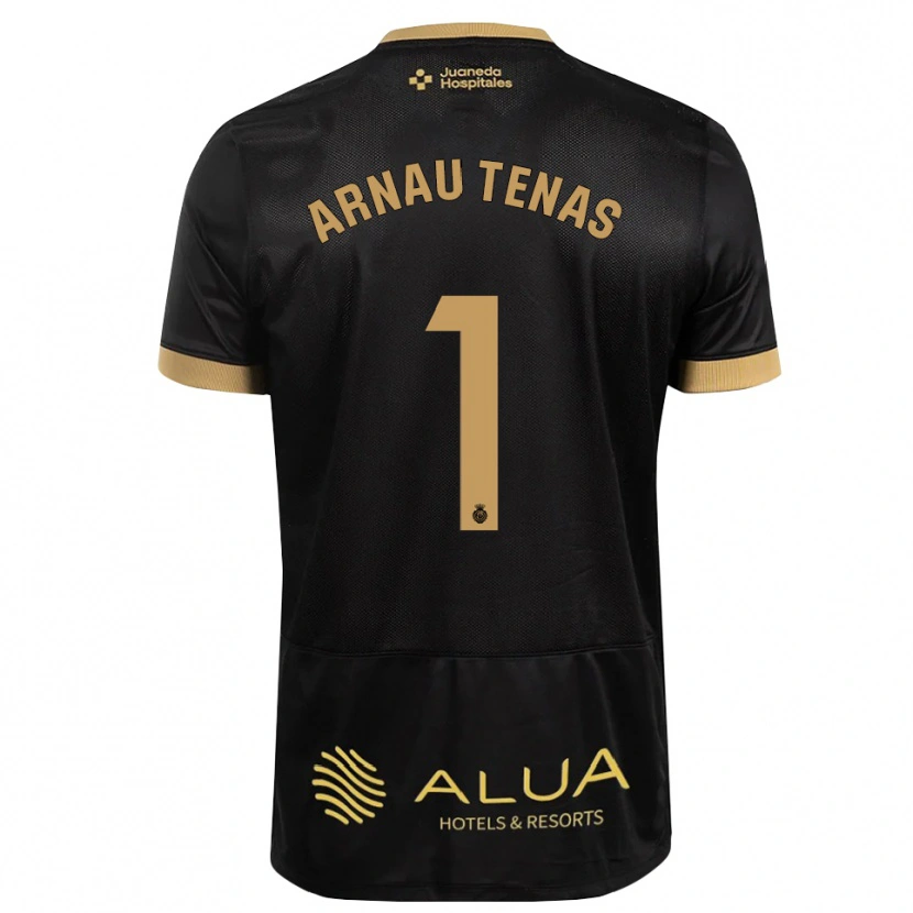 Danxen Enfant Maillot Arnau Tenas #1 Noir Brun De Sable Bois De Cerf Tenues Extérieur 2026/27 T-Shirt