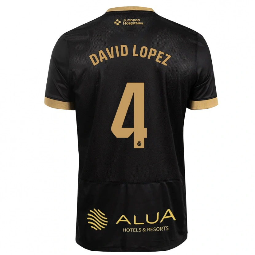 Danxen Enfant Maillot David López #4 Noir Brun De Sable Bois De Cerf Tenues Extérieur 2026/27 T-Shirt
