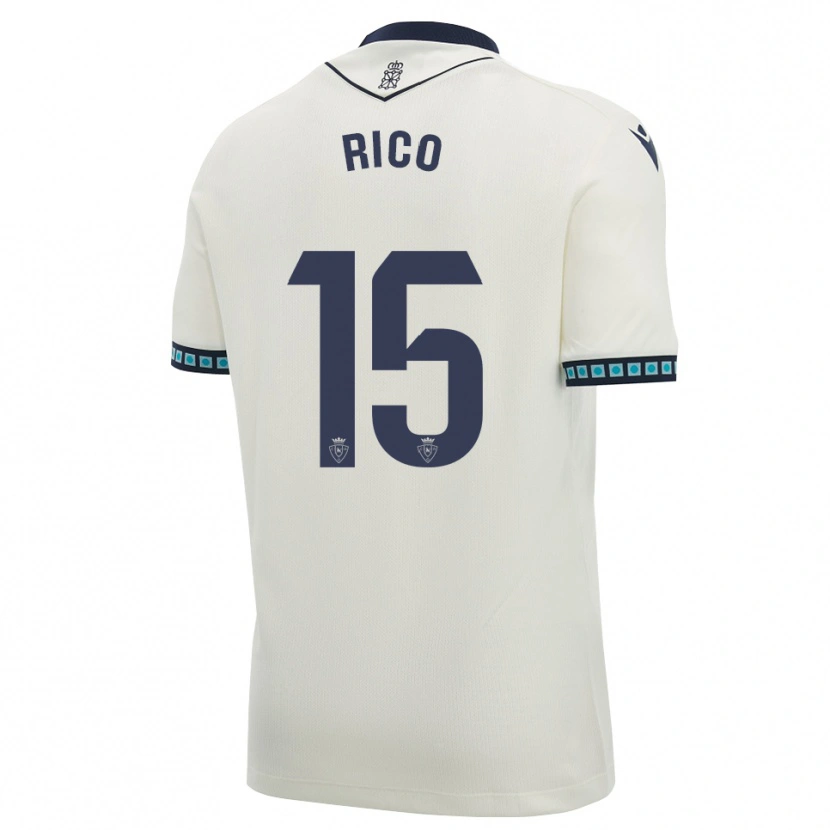 Danxen Enfant Maillot Diego Rico #15 Blanc Noir Bleu Ciel Clair Tenues Extérieur 2026/27 T-Shirt