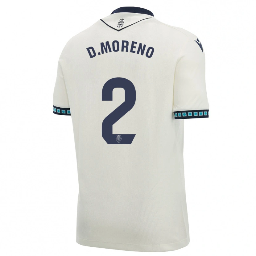 Danxen Enfant Maillot Diego Moreno #2 Blanc Noir Bleu Ciel Clair Tenues Extérieur 2026/27 T-Shirt