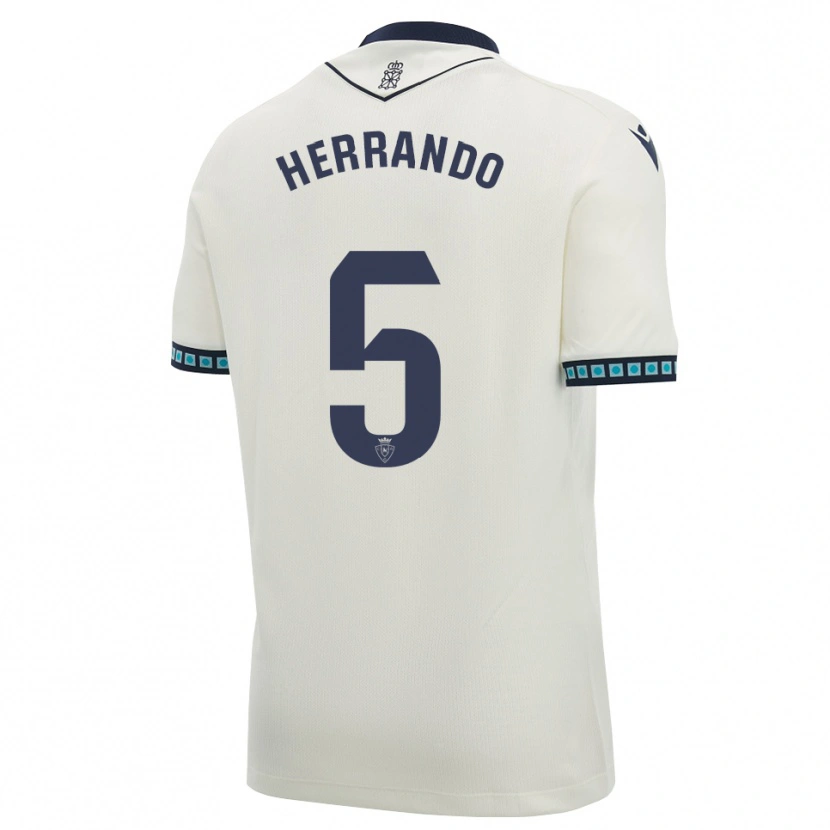 Danxen Enfant Maillot Jorge Herrando #5 Blanc Noir Bleu Ciel Clair Tenues Extérieur 2026/27 T-Shirt