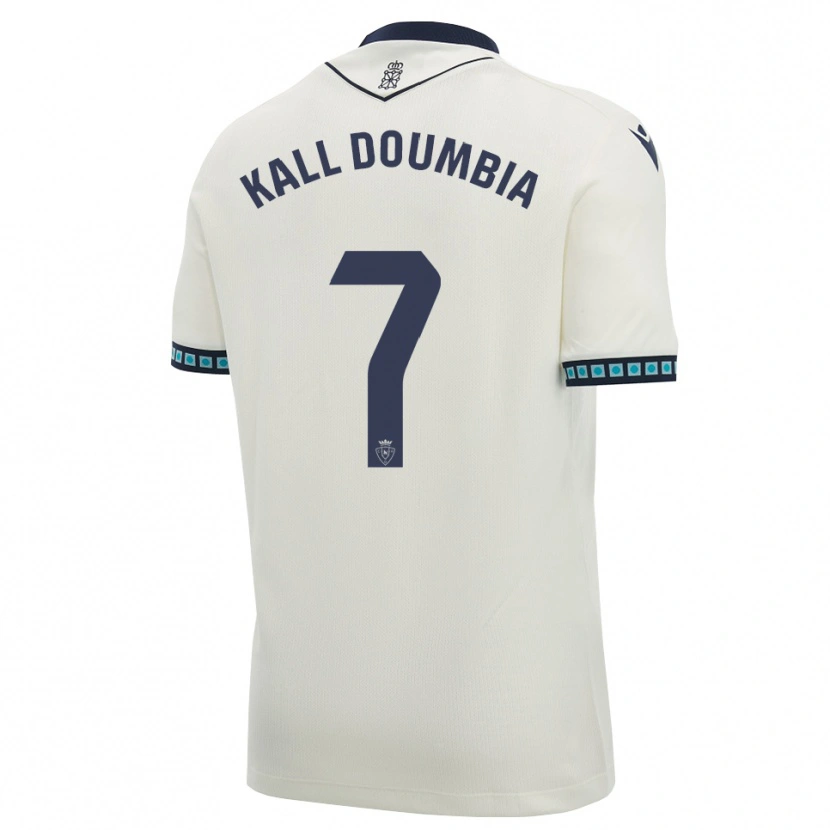 Danxen Enfant Maillot Aly Kall Doumbia #7 Blanc Noir Bleu Ciel Clair Tenues Extérieur 2026/27 T-Shirt