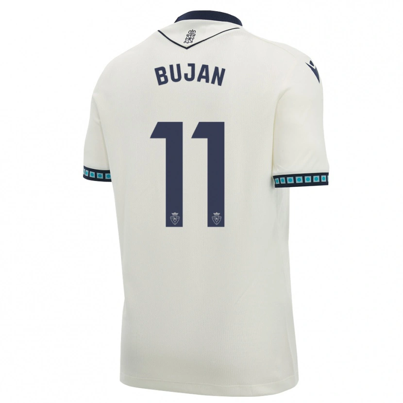 Danxen Enfant Maillot Unai Buján #11 Blanc Noir Bleu Ciel Clair Tenues Extérieur 2026/27 T-Shirt