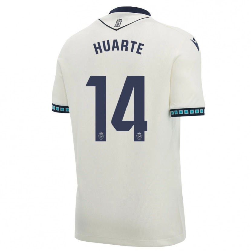 Danxen Enfant Maillot Xabi Huarte #14 Blanc Noir Bleu Ciel Clair Tenues Extérieur 2026/27 T-Shirt