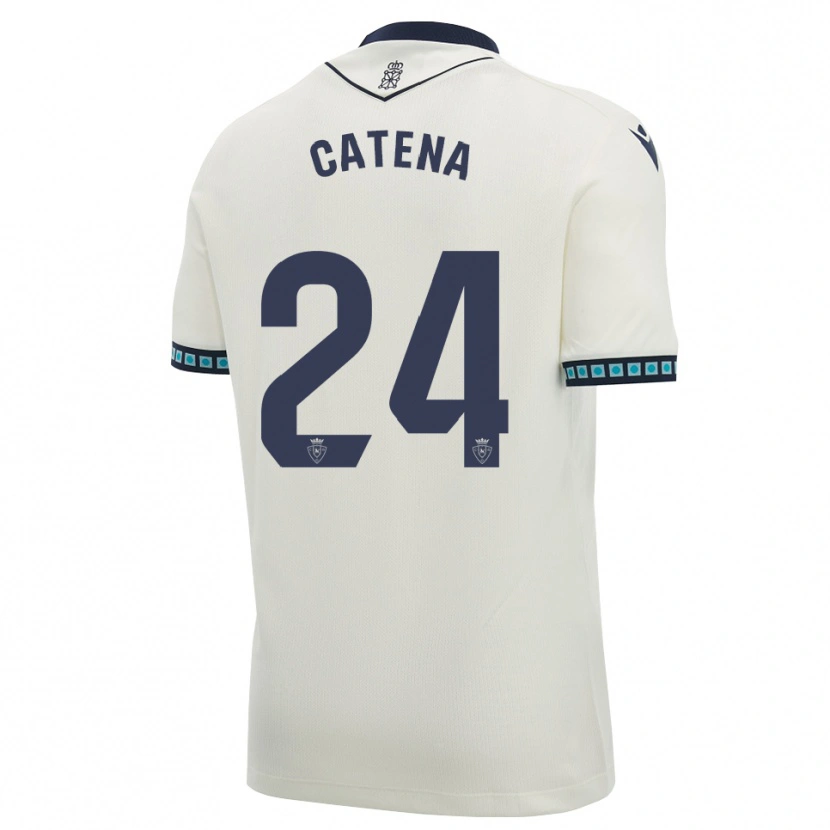 Danxen Enfant Maillot Alejandro Catena #24 Blanc Noir Bleu Ciel Clair Tenues Extérieur 2026/27 T-Shirt