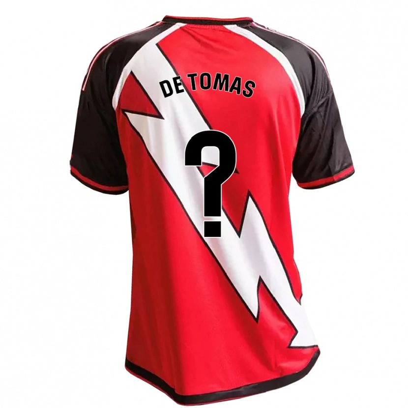 Danxen Enfant Maillot Raúl De Tomás #0 Rouge Noir Blanc Tenues Extérieur 2026/27 T-Shirt
