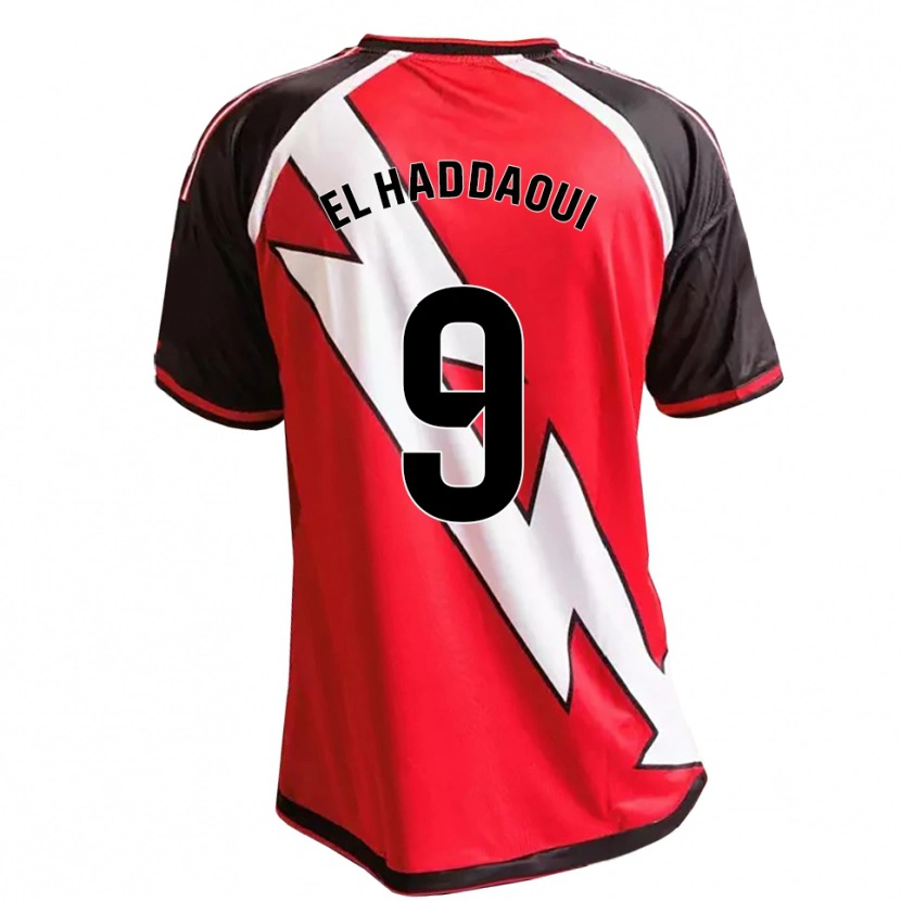 Danxen Enfant Maillot Hamza El Haddaoui #9 Rouge Noir Blanc Tenues Extérieur 2026/27 T-Shirt