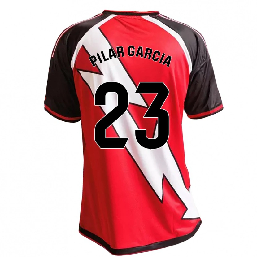 Danxen Enfant Maillot María Pilar García Villalba #23 Rouge Noir Blanc Tenues Extérieur 2026/27 T-Shirt