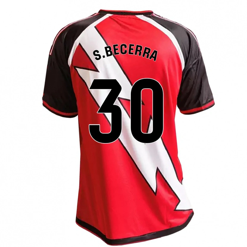 Danxen Enfant Maillot Samuel Becerra #30 Rouge Noir Blanc Tenues Extérieur 2026/27 T-Shirt