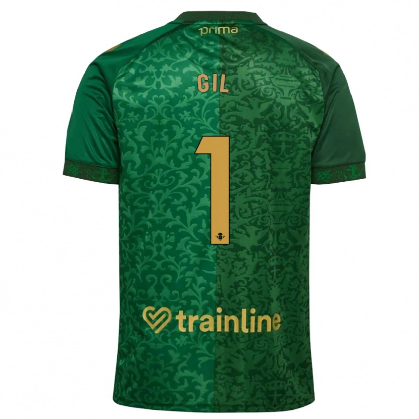 Danxen Enfant Maillot Noelia Gil #1 Vert Forêt Doré Foncé Tenues Extérieur 2026/27 T-Shirt