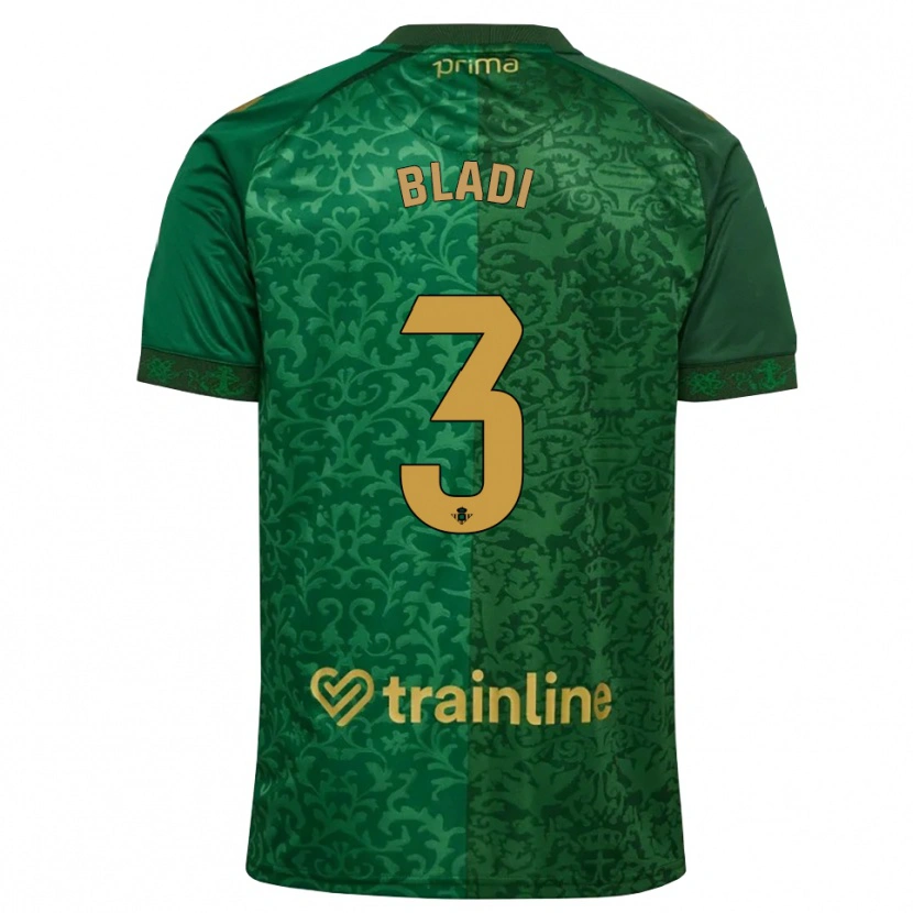 Danxen Enfant Maillot Darling Bladi #3 Vert Forêt Doré Foncé Tenues Extérieur 2026/27 T-Shirt