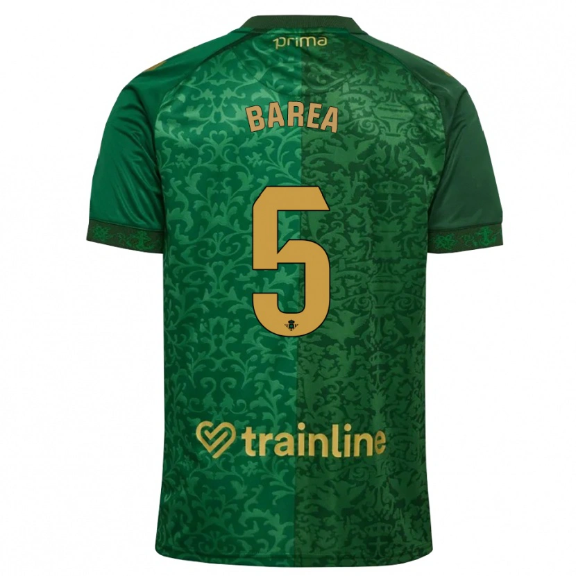 Danxen Enfant Maillot Ismael Barea #5 Vert Forêt Doré Foncé Tenues Extérieur 2026/27 T-Shirt