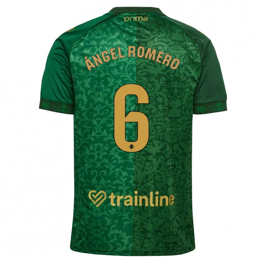Danxen Enfant Maillot Miguel Romero #6 Vert Forêt Doré Foncé Tenues Extérieur 2026/27 T-Shirt