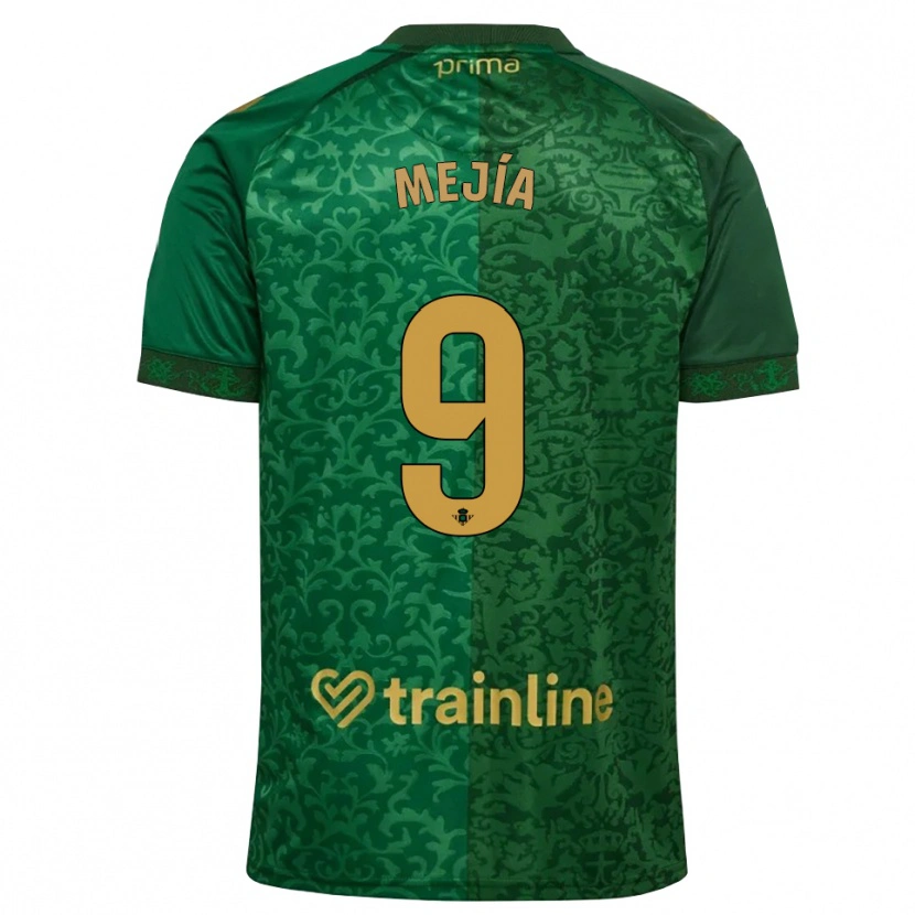 Danxen Enfant Maillot José Mejía #9 Vert Forêt Doré Foncé Tenues Extérieur 2026/27 T-Shirt