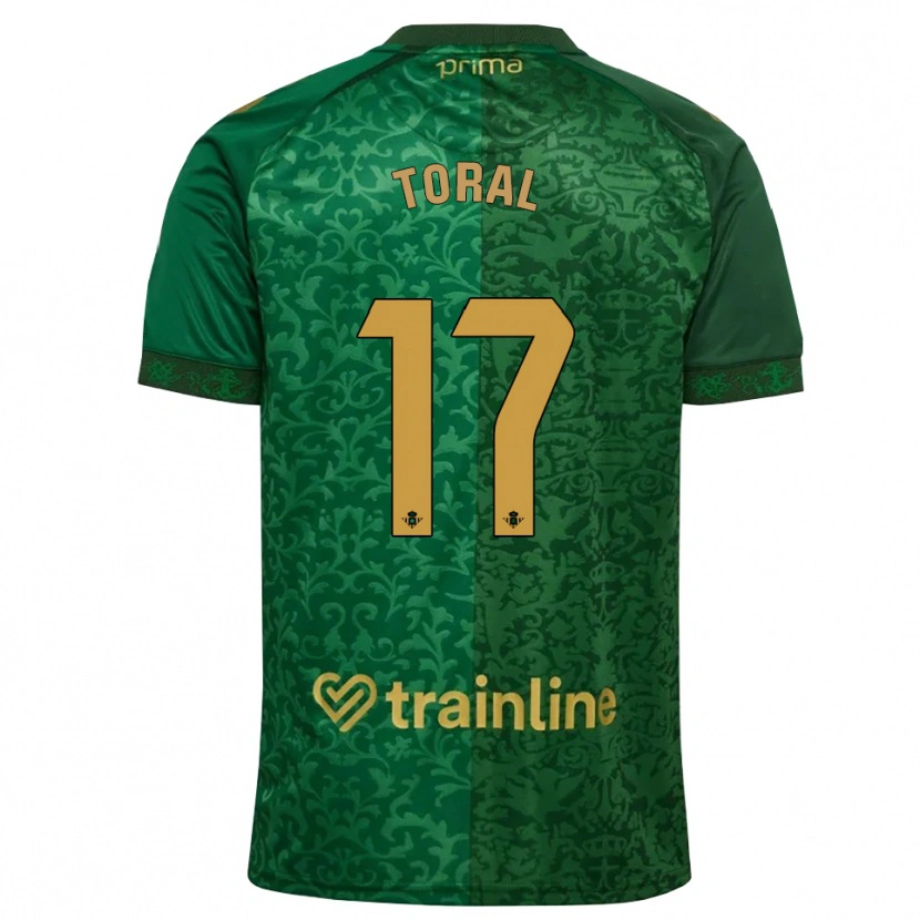 Danxen Enfant Maillot Antonio Toral #17 Vert Forêt Doré Foncé Tenues Extérieur 2026/27 T-Shirt
