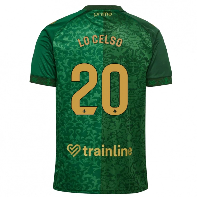 Danxen Enfant Maillot Giovani Lo Celso #20 Vert Forêt Doré Foncé Tenues Extérieur 2026/27 T-Shirt