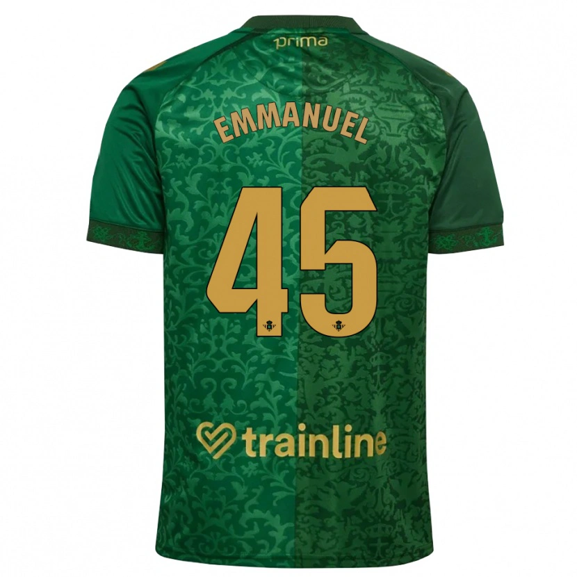 Danxen Enfant Maillot Jean Emmanuel N'agoran #45 Vert Forêt Doré Foncé Tenues Extérieur 2026/27 T-Shirt