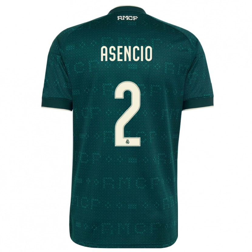 Danxen Enfant Maillot Raúl Asencio #2 Gris Ardoise Foncé Blanc Tenues Extérieur 2026/27 T-Shirt