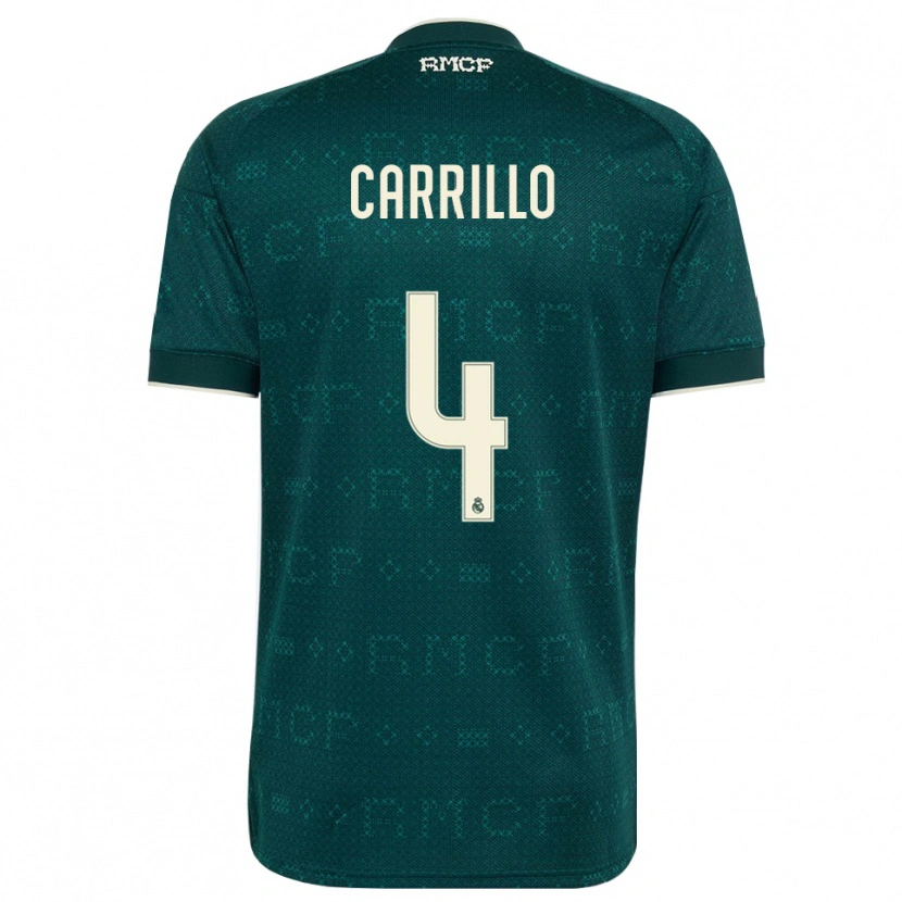 Danxen Enfant Maillot Alvaro Carrillo #4 Gris Ardoise Foncé Blanc Tenues Extérieur 2026/27 T-Shirt