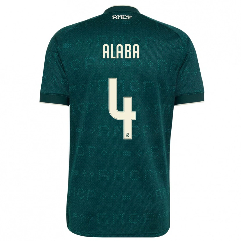 Danxen Enfant Maillot David Alaba #4 Gris Ardoise Foncé Blanc Tenues Extérieur 2026/27 T-Shirt