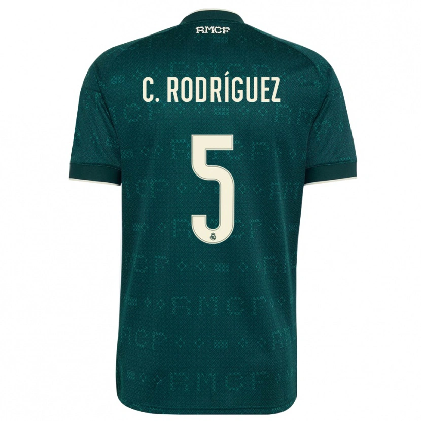 Danxen Enfant Maillot Carlos Rodríguez #5 Gris Ardoise Foncé Blanc Tenues Extérieur 2026/27 T-Shirt