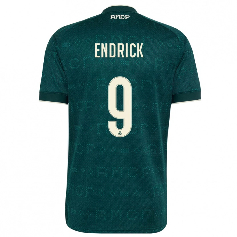 Danxen Enfant Maillot Endrick Felipe Moreira De Sousa #9 Gris Ardoise Foncé Blanc Tenues Extérieur 2026/27 T-Shirt