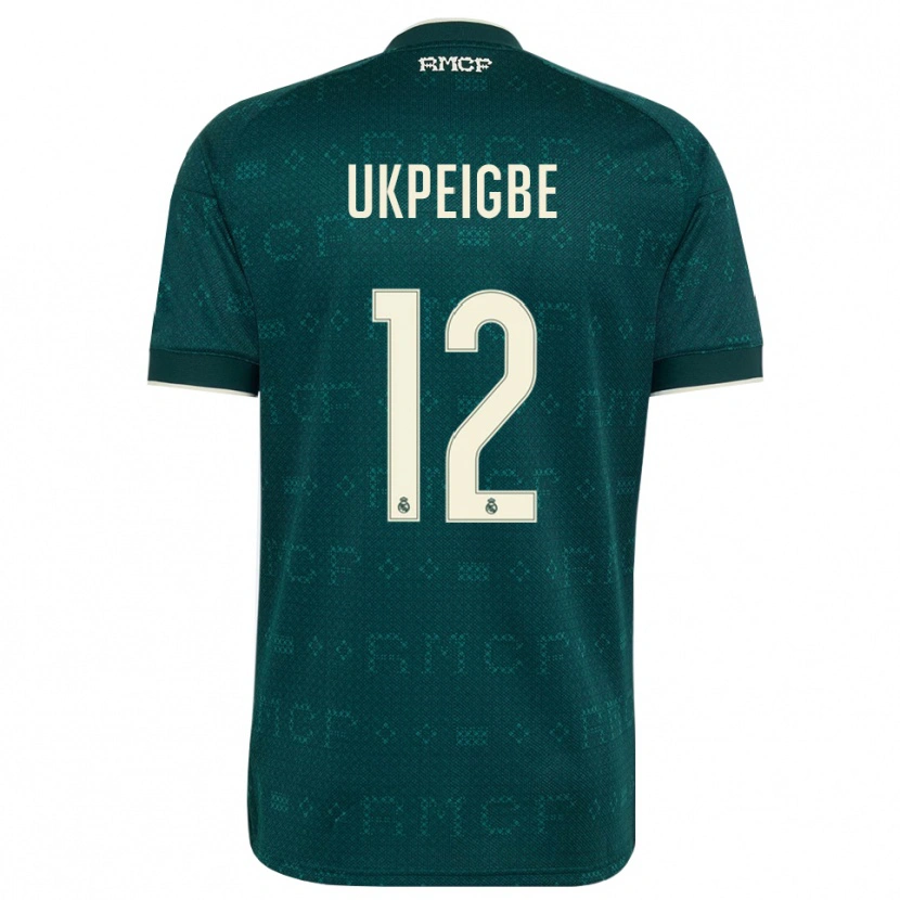 Danxen Enfant Maillot Melvin Ukpeigbe #12 Gris Ardoise Foncé Blanc Tenues Extérieur 2026/27 T-Shirt