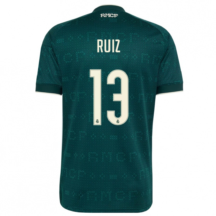 Danxen Enfant Maillot Guillermo Ruiz #13 Gris Ardoise Foncé Blanc Tenues Extérieur 2026/27 T-Shirt