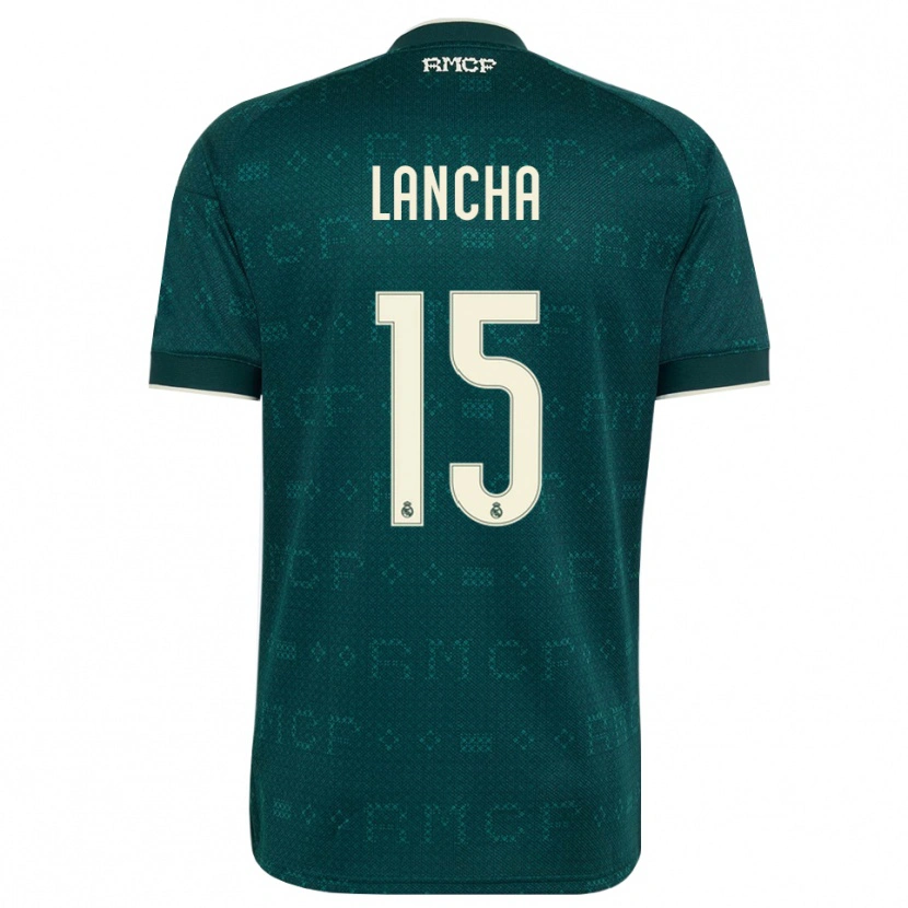 Danxen Enfant Maillot Yeray Lancha #15 Gris Ardoise Foncé Blanc Tenues Extérieur 2026/27 T-Shirt