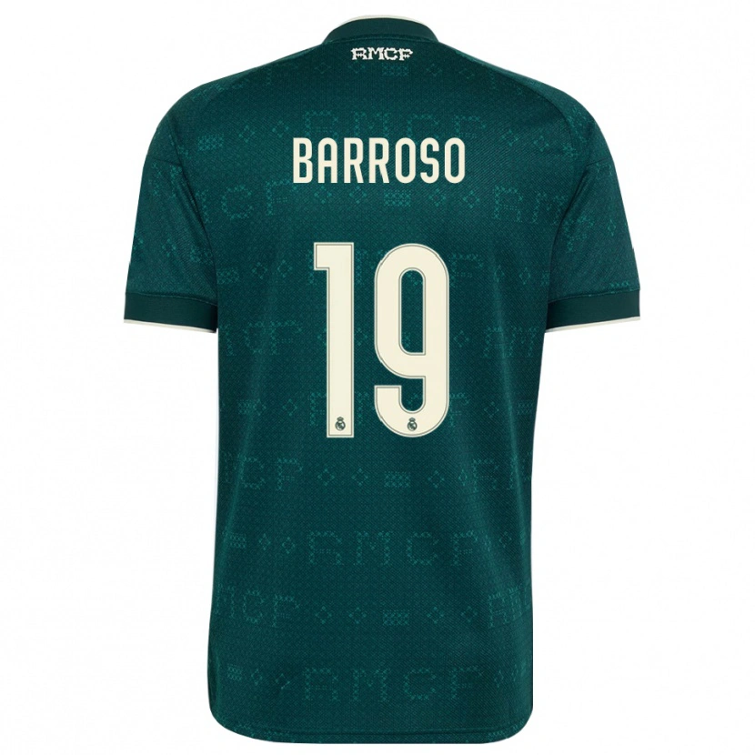 Danxen Enfant Maillot Jaime Barroso #19 Gris Ardoise Foncé Blanc Tenues Extérieur 2026/27 T-Shirt