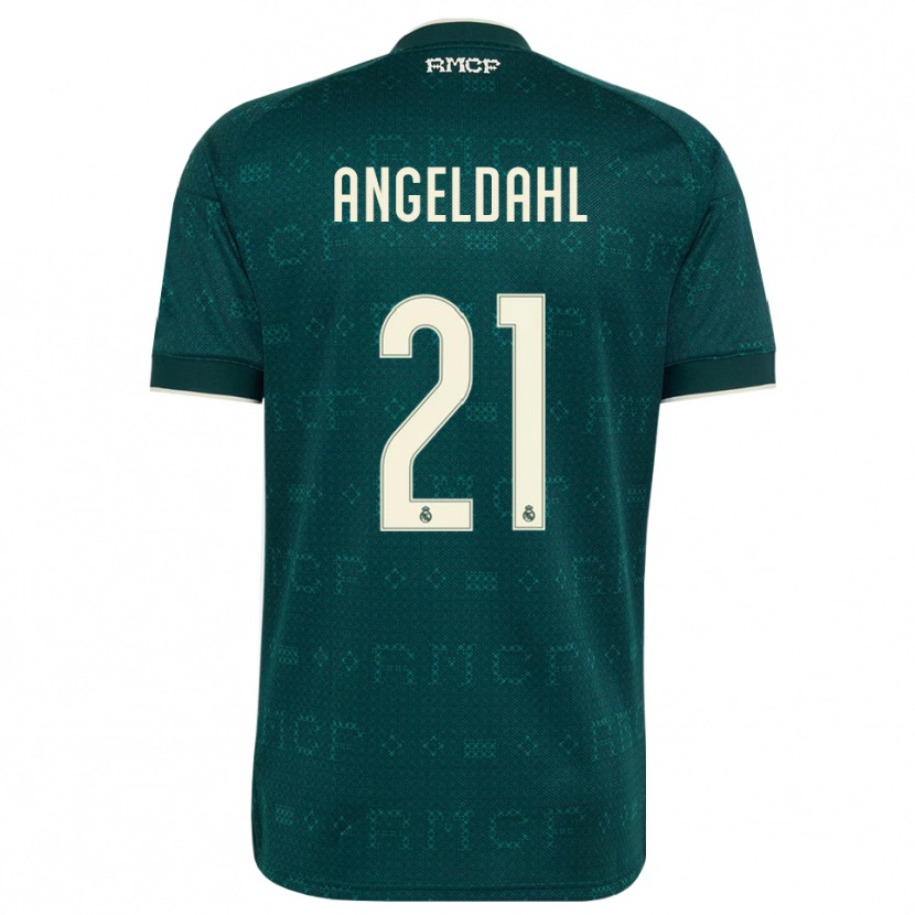 Danxen Enfant Maillot Filippa Angeldahl #21 Gris Ardoise Foncé Blanc Tenues Extérieur 2026/27 T-Shirt