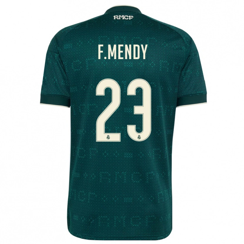 Danxen Enfant Maillot Ferland Mendy #23 Gris Ardoise Foncé Blanc Tenues Extérieur 2026/27 T-Shirt